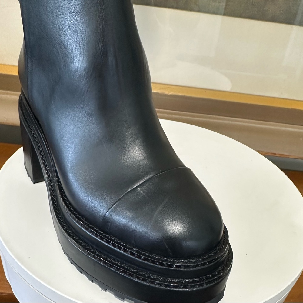 🌹CULT GAIA🌹 Hana Block Heel Leather Boots Black Size: 35 - Picture 11 of 13